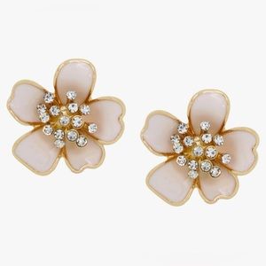 Betsey Johnson Womens Flower Stud Earrings